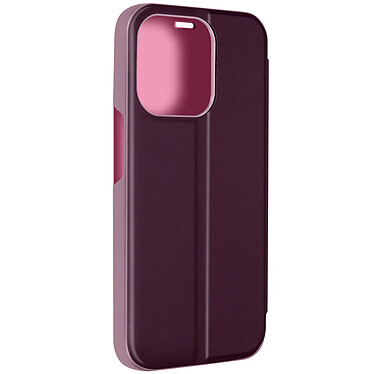 Avizar Étui Clear View pour iPhone 15 Pro Clapet Miroir Fonction Support  Violet