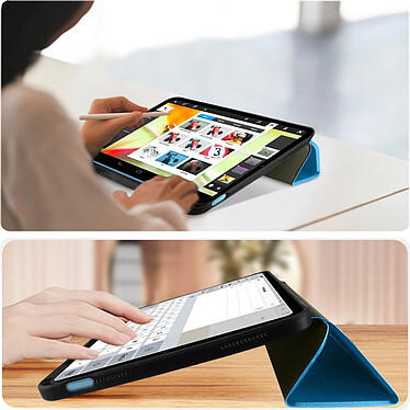 Acheter Avizar Housse pour iPad 10 2022 Clapet Magnétique Support Vidéo et Clavier  Bleu Ciel