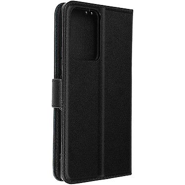 Avizar Housse Xiaomi 13 Lite Cuir Véritable Clapet Porte-carte Support Vidéo  noir