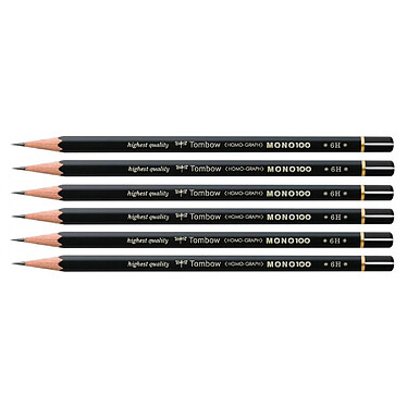 TOMBOW Crayon Graphite Haute Qualité MONO 100 6H x 6