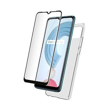 BigBen Connected Pack Protection pour Realme C21 Coque Antichocs en TPU et Verre d'Écran 9H Transparent