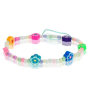 Avizar Bijou de Téléphone Bracelet à Perles et Fleurs Collection Summer Multicolore pas cher