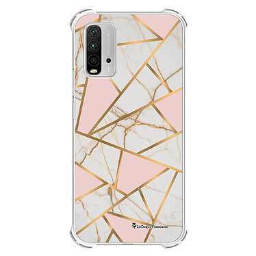 LaCoqueFrançaise Coque Xiaomi Redmi 9T Silicone antichocs Solides coins renforcés  transparente Motif Marbre Rose