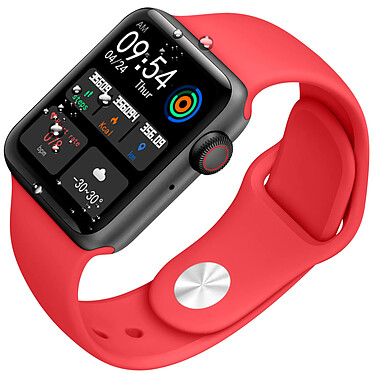 Avizar Montre Connectée Rouge et Étanche IP67 avec Appels Bluetooth, Cardio et Tracker d'Activités