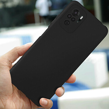 Avizar Coque Xiaomi Redmi Note 10 et 10s Silicone Gel Flexible Fine Légère Noir pas cher