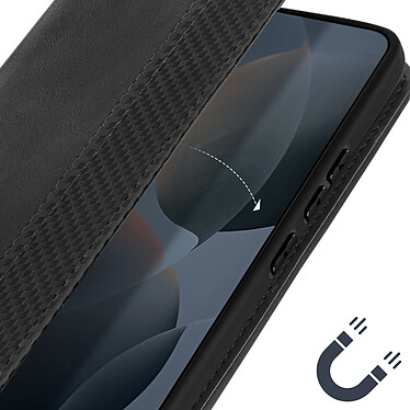 Avizar Étui pour Xiaomi Poco X6 Pro Portefeuille Support Motif Mosaique Noir pas cher