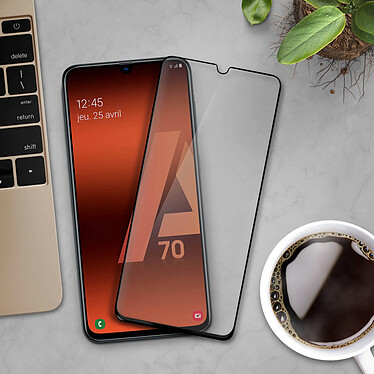 Acheter Avizar Film Écran Samsung Galaxy A70 Verre Trempé 9H Biseauté Transparent Bord noir