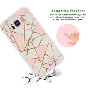 Avis LaCoqueFrançaise Coque Samsung Galaxy S8 Silicone Liquide Douce rose pâle Marbre Rose