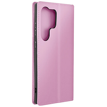 Avizar Étui pour Samsung Galaxy S24 Ultra Double Poche Fonction Support Rose Poudré