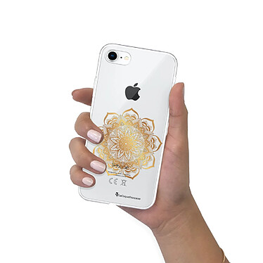 LaCoqueFrançaise Coque iPhone 7/8/ iPhone SE 2020/ 2022 silicone transparente Motif Mandala Or ultra resistant pas cher