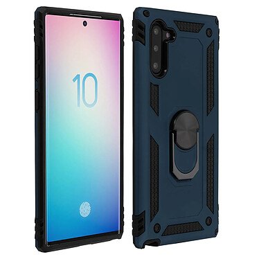 Avizar Coque Samsung Galaxy Note 10 Rigide Souple Bague Support Vidéo Bleu nuit