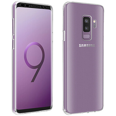 Avizar Coque Arrière + Film Verre Trempé Transparent Galaxy S9 Plus - Transparent