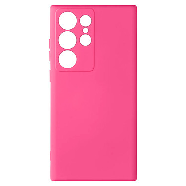 Avizar Coque pour Samsung Galaxy S23 Ultra Silicone Semi-rigide Finition Douce au Toucher Fine  Fuchsia