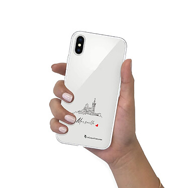 LaCoqueFrançaise Coque iPhone X/Xs 360 intégrale Marseille Notre Dame Tendance pas cher