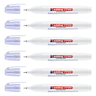 EDDING Stylo Correcteur 7700 Banc Pointe Métal 1-2 mm x 6