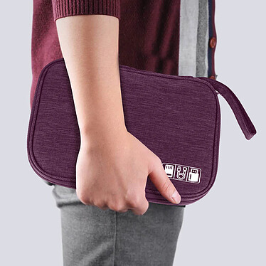 Avis Avizar Pochette Rangement Accessoires Câble, Chargeur, Clé USB, Carte mémoire violet