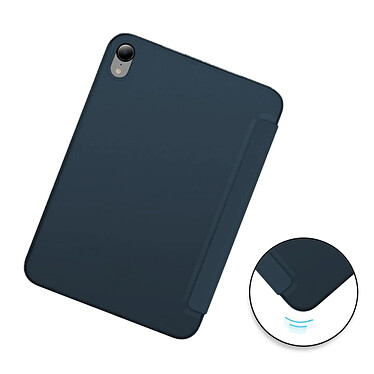 Avis Evetane Étui Smart Cover iPad Mini (2021) 6eme Generation Bleu à Rabat avec Support