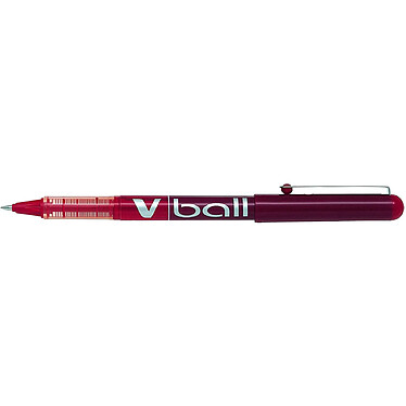 PILOT Stylo roller V Ball VB5 Encre liquide Pointe métal Fine Rouge x 12