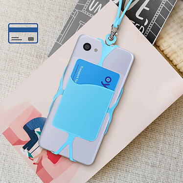 Avis Avizar Coque Cordon Universelle pour Smartphone avec Porte-carte  Bleu Clair