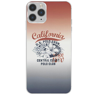 U.S Polo Coque pour iPhone 11 Pro California Central Coast Antichoc Bleu / Rouge