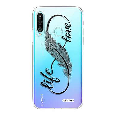 Evetane Coque Huawei P30 Lite/ P30 Lite XL 360 intégrale transparente Motif Love Life Tendance