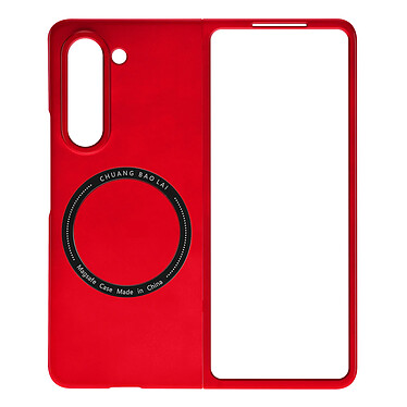 Avizar Coque MagSafe pour Samsung Galaxy Z Fold 5 Rigide Design Fin  Rouge