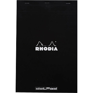 RHODIA Bloc dotPad BLACK N°19 21x31,8cm 80 Feuilles agrafées 80g matrice points 5mm