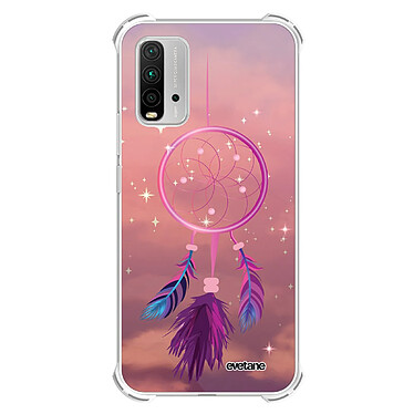 Evetane Coque Xiaomi Redmi 9T anti-choc souple angles renforcés transparente Motif Attrape rêve rose