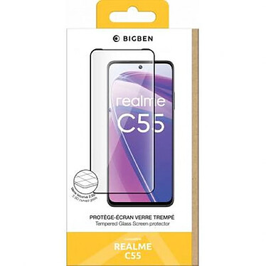 Acheter BigBen Connected Protection d'écran pour Realme C55 en Verre Trempé 2.5D Anti-rayures Transparent