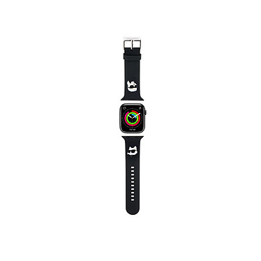 Karl Lagerfeld Bracelet pour Apple Watch 42/44/45mm Rubber NFT en Silicone Noir