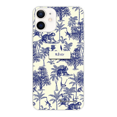 LaCoqueFrançaise Coque iPhone 12 mini silicone transparente Motif Botanic Rêve ultra resistant