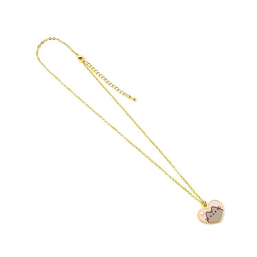 Pusheen - Pendentif et collier argent Pusheen Pink and Gold Heart