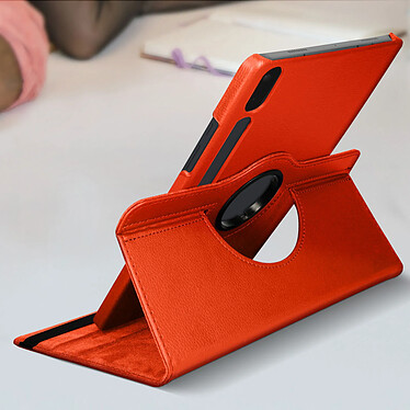 Avis Avizar Housse pour Samsung Galaxy Tab S7 FE Clapet Support Rotatif 360°  Rouge