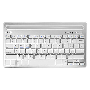 LinQ Clavier sans fil QWERTY Blanc , Compatible iOS / Android / Windows