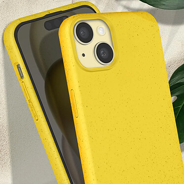 Acheter Avizar Coque cordon pour iPhone 15 Silicone Recyclable  Jaune