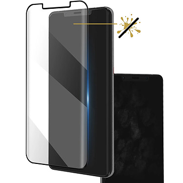 Avizar Verre Trempé pour Huawei Mate 50 Pro Dureté 9H Bords Incurvés 3D Contour  Noir pas cher