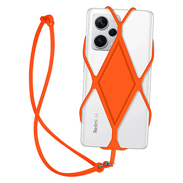 Avizar Cordon silicone pour Smartphone universel Tour du Cou Orange