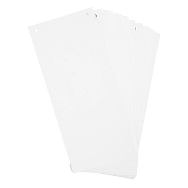 Avis EXACOMPTA Paquet 100 fiches intercalaires horizontales unies perforées 105x240mm Blanc x 12