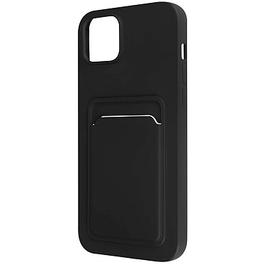 Avizar Coque pour iPhone 14 Plus Silicone Souple Porte-carte Fine Légère  noir