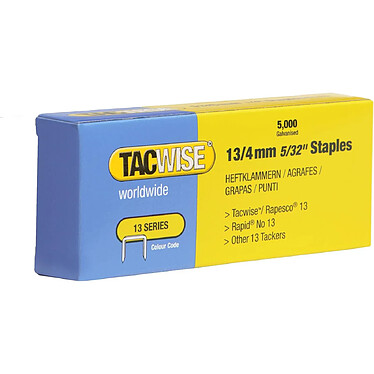 TACWISE Boite de 5000 Agrafes 13/4 mm, fin, galvanisé