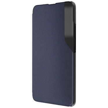 Avizar Étui Folio pour pour Xiaomi Poco F5 Pro Clapet Fenêtre Affichage Heure Support Vidéo  Bleu Nuit