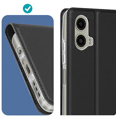 Dux Ducis Étui pour Motorola Moto G34 Clapet Porte-carte Support Vidéo Noir pas cher