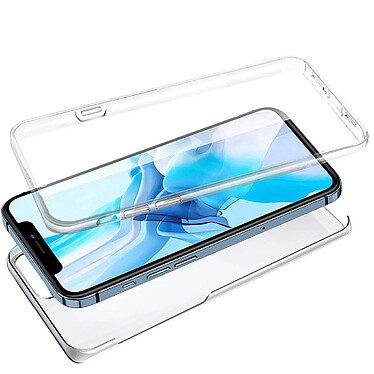 Acheter Evetane Coque iPhone 12/12 Pro (6,1 pouces) 360° intégrale protection avant arrière silicone transparente Motif