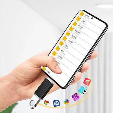 Acheter Avizar Adaptateur OTG USB Femelle vers USB-C Mâle Synchronisation Compact  Noir