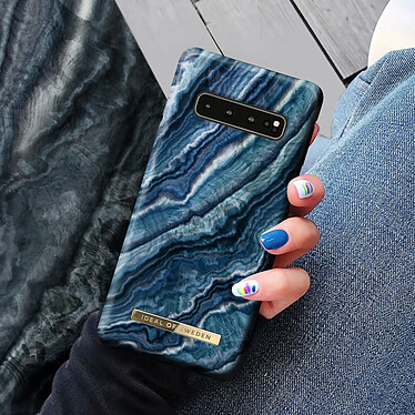 Avis iDeal of Sweden Coque pour Samsung Galaxy S10 Tendance Magnétique Indigo Swirl  Bleu