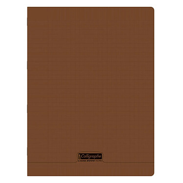 CALLIGRAPHE Cahier piqué 8000 POLYPRO 24x32 cm 96 pages grands carreaux 90 g - Marron x 10