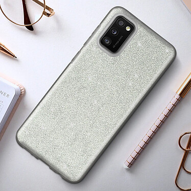 Avis Avizar Coque pour Samsung Galaxy A41 Paillette Amovible Silicone Semi-rigide argent