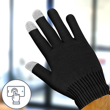 Avis Avizar Gants Tactiles Universelle Fluidité Tactile Conservée Extensible Unisexe Noir