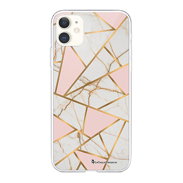 LaCoqueFrançaise Coque iPhone 11 360 intégrale transparente Motif Marbre Rose Tendance