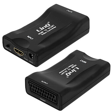 LinQ Adaptateur Vidéo 1080P HDMI vers Péritel HDMI-SCART  Noir